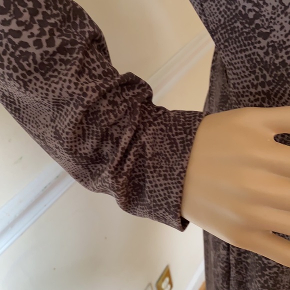 Animal Print Silk Jersey Wrap Midi Dress - Picture 2 of 5